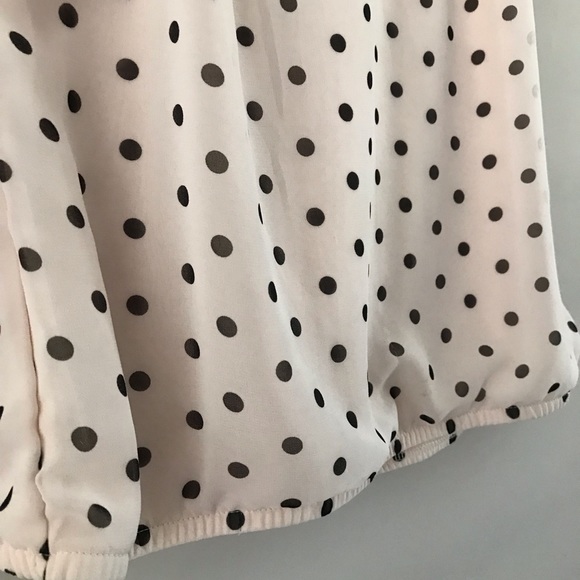 Express | Blush Polka Dot Halter Blouse | Sm - Picture 6 of 7